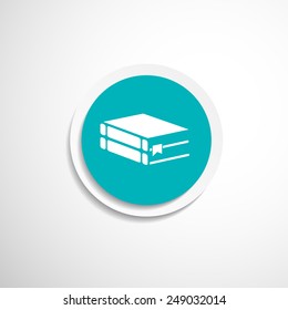 web button Flat design with shadow button