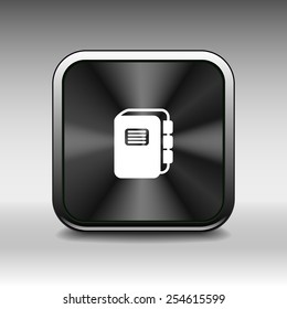 web button Flat design with shadow button