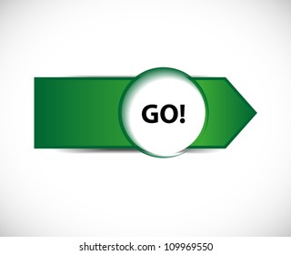 Web button Go with arrow