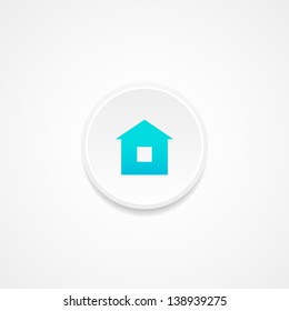 Web Button. Home.  Vector Illustration.