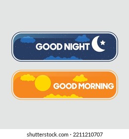 Web button icon. Day and Night vector web button. UI button concept. Day and Night Vector illustration