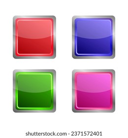Web button illustrated in vector on background