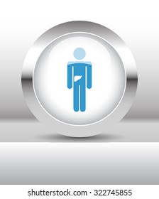 Web button with Liver illustration on abstract table