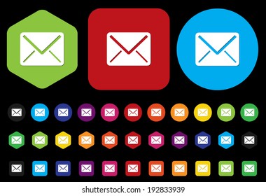 web button with message sign. message shape icon 