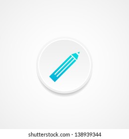 Web button. Pencil.  Vector illustration.