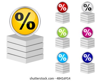 web button with percent on it