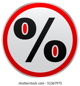 web button with percent on it