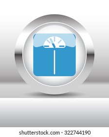 Web button with Personal Scale illustration on abstract table