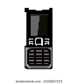 web button phone game pixel art retro vector. bit cell sign, contact internet web button phone. old vintage illustration