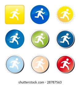 Web button - runner