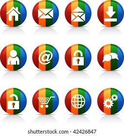 web  button set. Vector illustration.