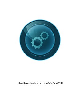 Web button setting on white background. Vector design. Can be used on website or technology devices.