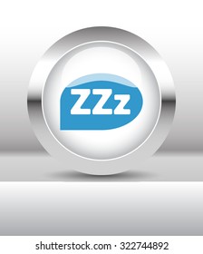 Web button with Sleep illustration on abstract table