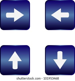 web button stickers arrow sign