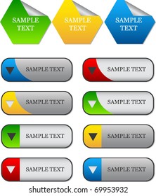 web button with tags