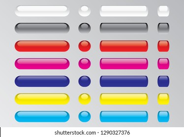 Web button vector illustration on transparency background