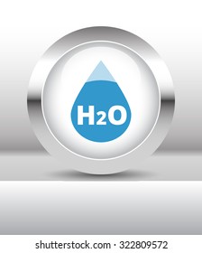Web button with Water illustration on abstract table