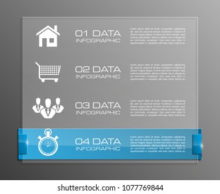 Web button for website app business interface infographic. Isolated interface button background infographic. Design clean number banners button/graphic website infographic layout. Vector illustration