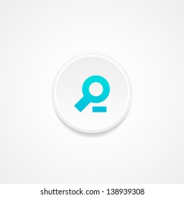 Web button. Zoom out.  Vector illustration.