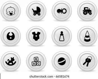 Web buttons, baby icons