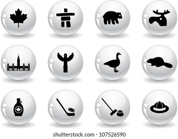 Web buttons, Canada symbols