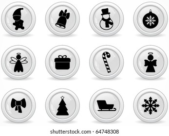 Web buttons, Christmas symbol