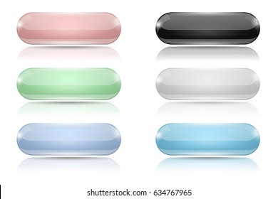 Web buttons. Colored menu icons. Vector illustration