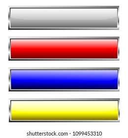 conjunto de diseño colorido de botones web