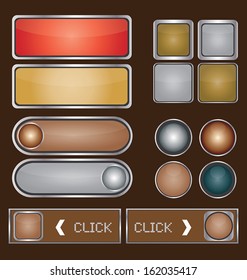Web buttons design in vector.