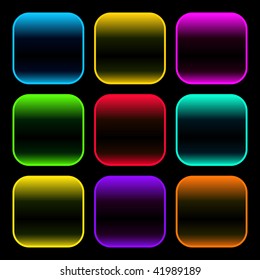 Web buttons for design. Vector set.