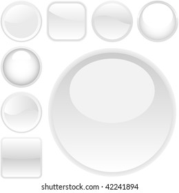 Web buttons for design. Vector set.