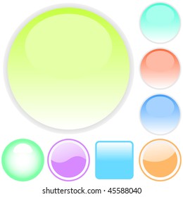 Web buttons for design. Vector set.