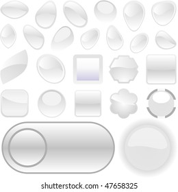 Web buttons for design. Vector set.