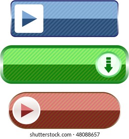 Web buttons for design. Vector set.