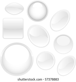 Web buttons for design. Vector set.