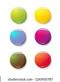 web buttons for design, very bright juicy and colorful set made in vector