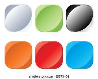 web buttons different colors vector illustration
