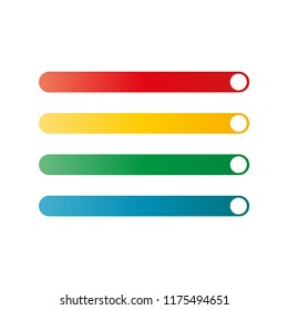 Web buttons flat design