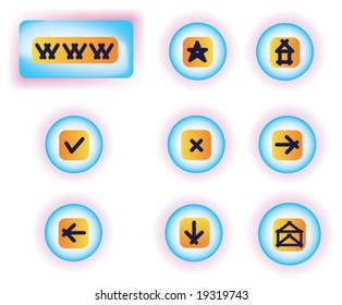 web buttons glossy