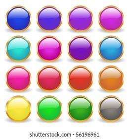 Web buttons in golden frame
