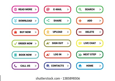 Web buttons - huge vector set. The most popular buttons in one useful set.