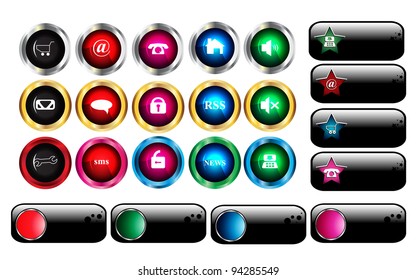 Web buttons and icons
