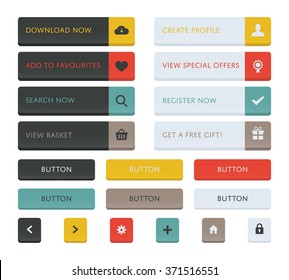 Web buttons and icons set
(UK Spelling)