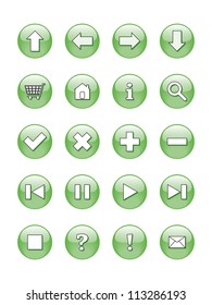 web buttons icons, signs, vector