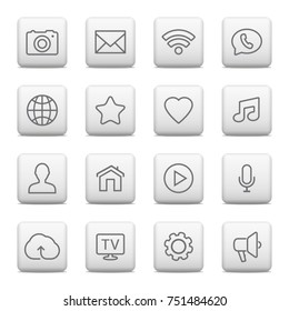 Web buttons and icons for website