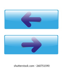 web buttons with left and right arrows