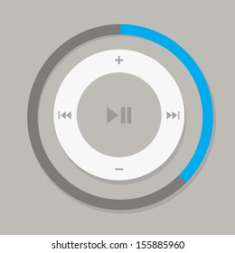 web buttons and music controls icons