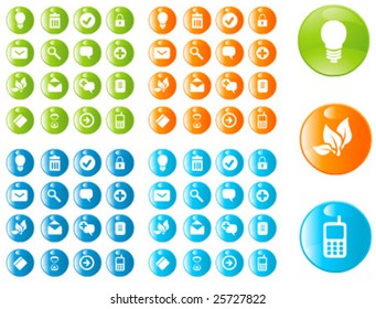 Web buttons. Only vector.