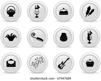Web buttons, party icons