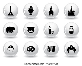 Web buttons, russian icons